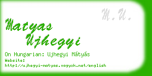 matyas ujhegyi business card